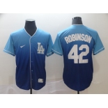 Men's Nike Los Angeles Dodgers #42 Jackie Robinson Blue Drift Fashion MLB Jersey