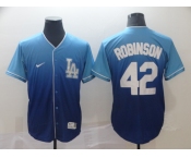 Men's Nike Los Angeles Dodgers #42 Jackie Robinson Blue Drift Fashion MLB Jersey