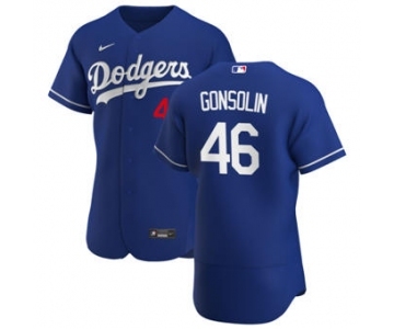 Men's Nike Los Angeles Dodgers #46 Tony Gonsolin Royal Alternate 2020 Authentic Player Baseball Jersey