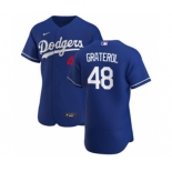 Men's Nike Los Angeles Dodgers #48 Brusdar Graterol Royal Alternate 2020 Authentic Player Baseball Jersey