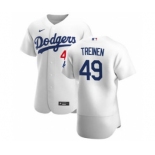 Men's Nike Los Angeles Dodgers #49 Blake Treinen White Home 2020 Authentic Player Baseball Jersey