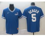 Men's Nike Los Angeles Dodgers #5 Corey Seager Blue M&N MLB Jersey