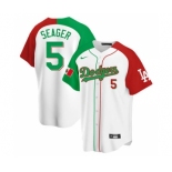 Men's Nike Los Angeles Dodgers #5 Corey Seager Mexican Heritage Night Limited Stitched Baseball Jersey