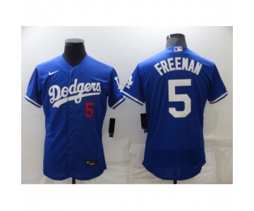 Men's Nike Los Angeles Dodgers #5 Freddie Freeman Blue Baseball Jersey