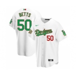 Men's Nike Los Angeles Dodgers #50 Mookie Betts Mexico White Stitched Baseball Jersey