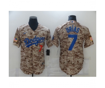 Men's Nike Los Angeles Dodgers #7 Julio Urias Authentic Camo Realtree Collection Jersey