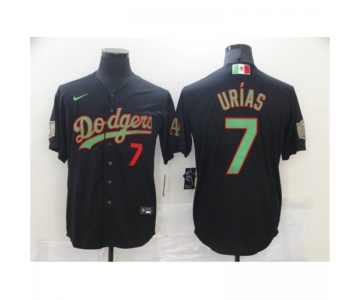 Men's Nike Los Angeles Dodgers #7 Julio Urias Black 2020 World Series Authentic Jersey