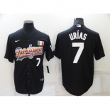 Men's Nike Los Angeles Dodgers #7 Julio Urias Black Jersey