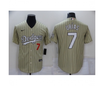 Men's Nike Los Angeles Dodgers #7 Julio Urias Camo Stripes Authentic Jersey