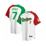 Men's Nike Los Angeles Dodgers #7 Julio Urias Mexican Heritage Night Limited Stitched Baseball Jersey