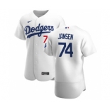 Men's Nike Los Angeles Dodgers #74 Kenley Jansen White Home 2020 Authentic Player Baseball Jersey