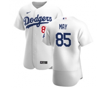 Men's Nike Los Angeles Dodgers #85 Dustin May White Home 2020 Authentic Player Baseball Jersey