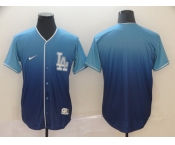 Men's Nike Los Angeles Dodgers BLank Blue Drift Fashion MLB Jersey