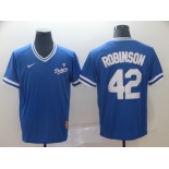 Men's Nike Majestic Los Angeles Dodgers #42 Jackie Robinson Blue M&N MLB Jersey