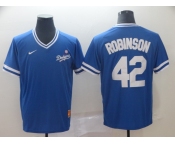 Men's Nike Majestic Los Angeles Dodgers #42 Jackie Robinson Blue M&N MLB Jersey