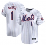 Men's New York Mets #1 Jeff McNeil White 2024 Home Limited Stitched Baseball Jersey