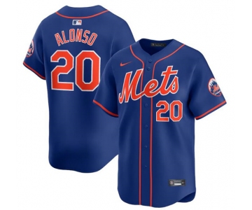 Men's New York Mets #20 Pete Alonso Royal 2024 Alternate Limited Stitched Baseball Jersey