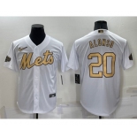 Men's New York Mets #20 Pete Alonso White 2022 All Star Stitched Cool Base Nike Jersey