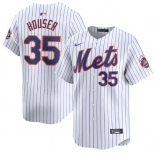 Men's New York Mets #35 Adrian Houser White 2024 Home Limited Stitched Baseball Jersey