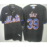 Men's New York Mets #39 Edwin Diaz Black Stitched MLB Cool Base Nike Jersey