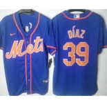 Men's New York Mets #39 Edwin Diaz Blue Stitched MLB Cool Base Nike Jersey