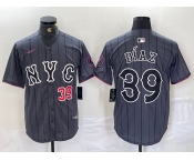 Men's New York Mets #39 Edwin Diaz Gray 2024 City Connect Cool Base Jerseys