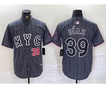 Men's New York Mets #39 Edwin Diaz Gray 2024 City Connect Cool Base Jerseys