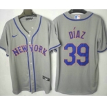 Men's New York Mets #39 Edwin Diaz Grey Stitched MLB Cool Base Nike Jersey