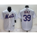 Men's New York Mets #39 Edwin Diaz White Stitched MLB Cool Base Nike Jersey