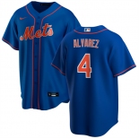 Men's New York Mets #4 Francisco álvarez Royal Cool Base Stitched Baseball Jersey