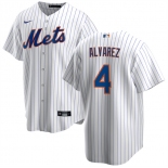 Men's New York Mets #4 Francisco álvarez White Cool Base Stitched Baseball Jersey