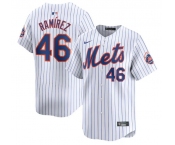 Men's New York Mets #46 Yohan Ramirez White 2024 Home Limited Stitched Baseball Jersey