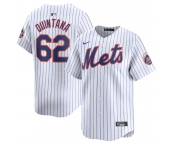 Men's New York Mets #62 Jose Quintana White 2024 Home Limited Stitched Baseball Jersey