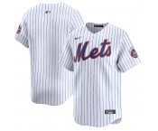 Men's New York Mets Blank 2024 White Home Limited Stitched Baseball Jersey