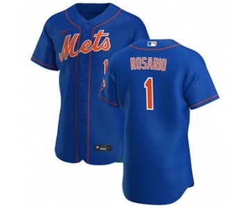 Men's Nike New York Mets #1 Amed Rosario Royal Alternate 2020 Authentic Player Baseball Jersey