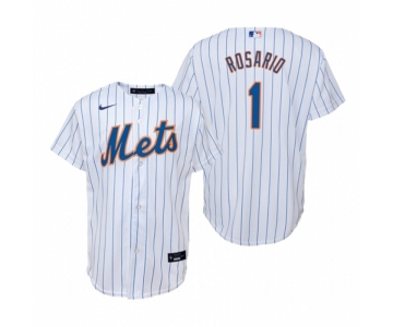 Men's Nike New York Mets #1 Amed Rosario White Home Stitched Baseball Jersey