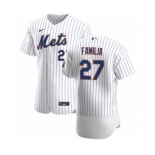 Men's Nike New York Mets #27 Jeurys Familia White Home 2020 Authentic Player Baseball Jersey