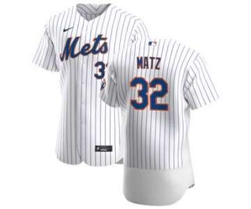 Men's Nike New York Mets #32 Steven Matz White Home 2020 Authentic Player Baseball Jersey