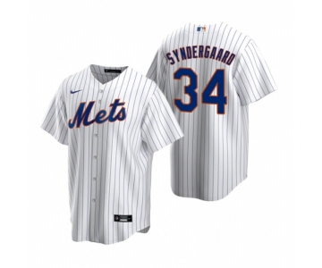 Men's Nike New York Mets #34 Noah Syndergaard White 2020 Home Stitched Baseball Jersey