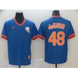 Men's Nike New York Mets #48 Jacob deGrom Blue MLB M&N Jersey