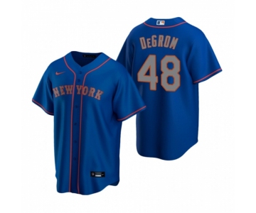 Men's Nike New York Mets #48 Jacob deGrom Royal Alternate Road Stitched Baseball Jersey