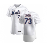 Men's Nike New York Mets #73 Daniel Zamora White Home 2020 Authentic Player Baseball Jersey