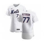 Men's Nike New York Mets #77 David Peterson White Home 2020 Authentic Player Baseball Jersey