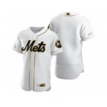 Men's Nike New York Mets Blank White 2020 Authentic Golden Edition Baseball Jersey