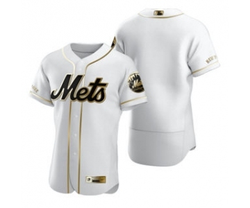 Men's Nike New York Mets Blank White 2020 Authentic Golden Edition Baseball Jersey