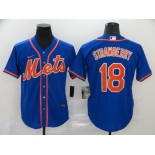 Nike Men's New York Mets #18 Darryl Strawberry Blue Alternate Home Cool Base Baseball Jersey