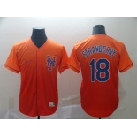 Nike Men's New York Mets #18 Darryl Strawberry Orange Drift Edition Cool Base Baseball Jersey