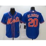 Nike Men's New York Mets #20 Pete Alonso Blue Alternate Home Cool Base Baseball Jersey