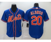 Nike Men's New York Mets #20 Pete Alonso Blue Alternate Home Cool Base Baseball Jersey