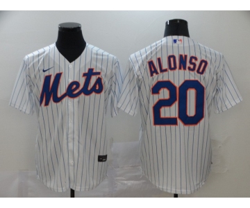 Nike Men's New York Mets #20 Pete Alonso White Alternate Home Cool Base Baseball Jersey